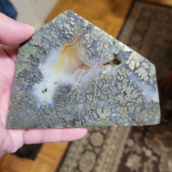 Agate with pyrite slab - Picture 2 of 2